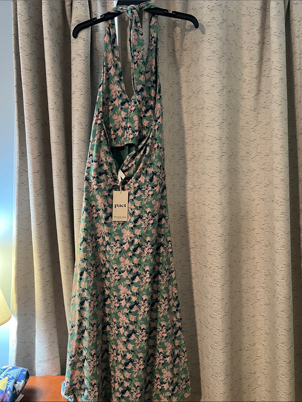 NWT Pact Halter Dress Size Medium - Picture 2 of 2